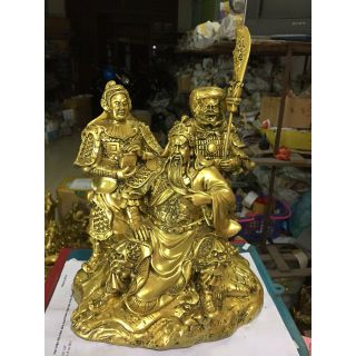 Tượng đá thờ cúng tam thánh màu đồng