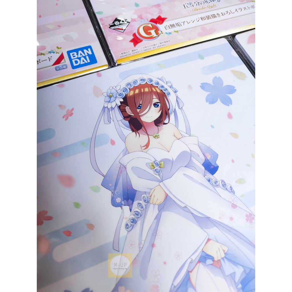 TRANH PVC NHÀ CÓ 5 NÀNG DÂU - ICHIBAN KUJI - GOTOUBUN NO HANAYOME - ART BOARD