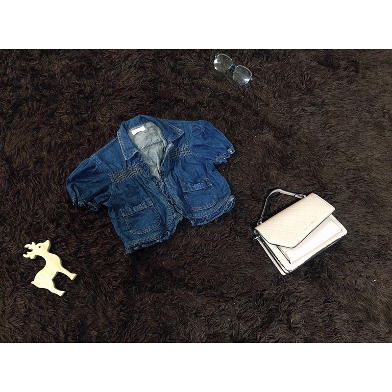 áo khoác croptop jean si tuyển Nhật