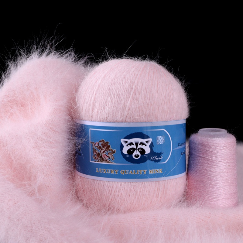 Bộ Dụng Cụ Đan Len Lông Chồn Mềm Mại 50 + 20g