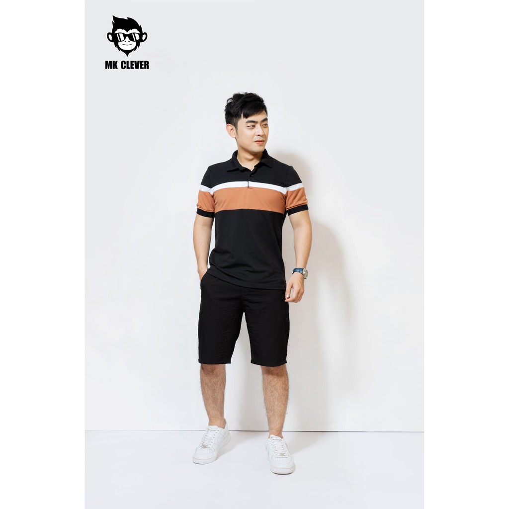 [Mã FAMALLT5 giảm 15% đơn 150K] Áo thun nam Polo có cổ phối màu sọc ngang MK CLEVER | BigBuy360 - bigbuy360.vn