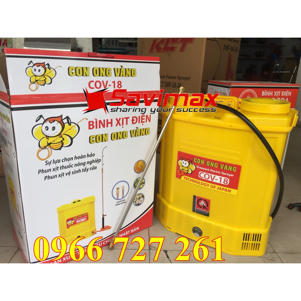 Bình xịt con ong vàng COV18 Bình phun thuốc trừ sâu bằng điện