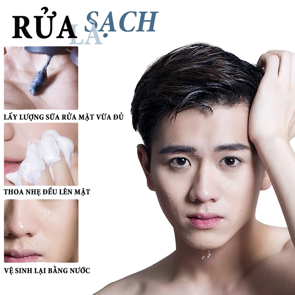 Sữa Rửa Mặt Nam BLUEMAN Chính Hãng Ngừa Mụn, Làm Sạch Da Từ Than Hoạt Tính | BigBuy360 - bigbuy360.vn