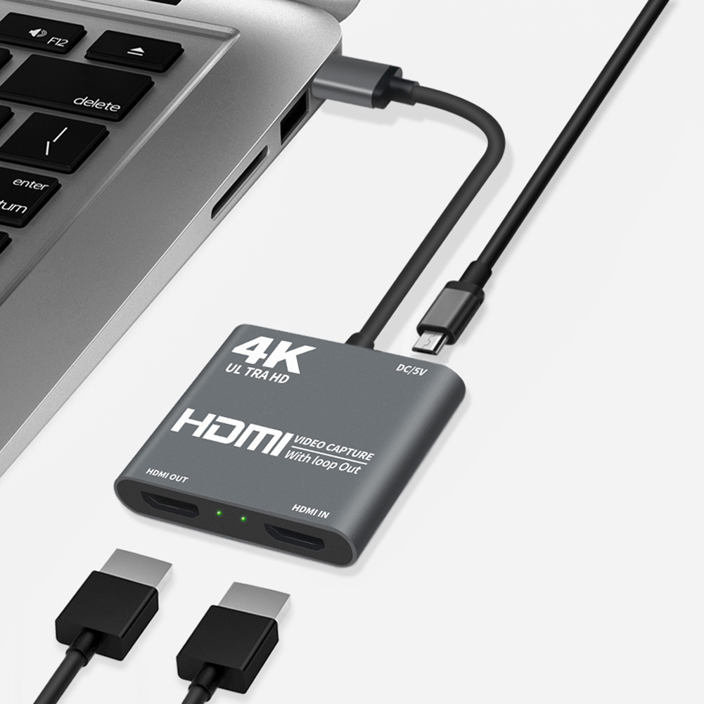 Thẻ ghi âm thanh trò chơi video 4K 1080P USB 3.0 sang HDMI với vòng lặp Full 1080p 60 Ghi qua Máy quay DSLR