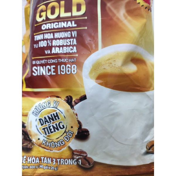 Cà phê sữa 3in1 Gold Original VinaCafe bịch 24gói/40 gói