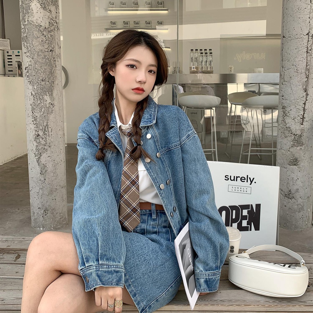 Áo Khoác Jeans Lửng Thời Trang Nữ Cá Tính