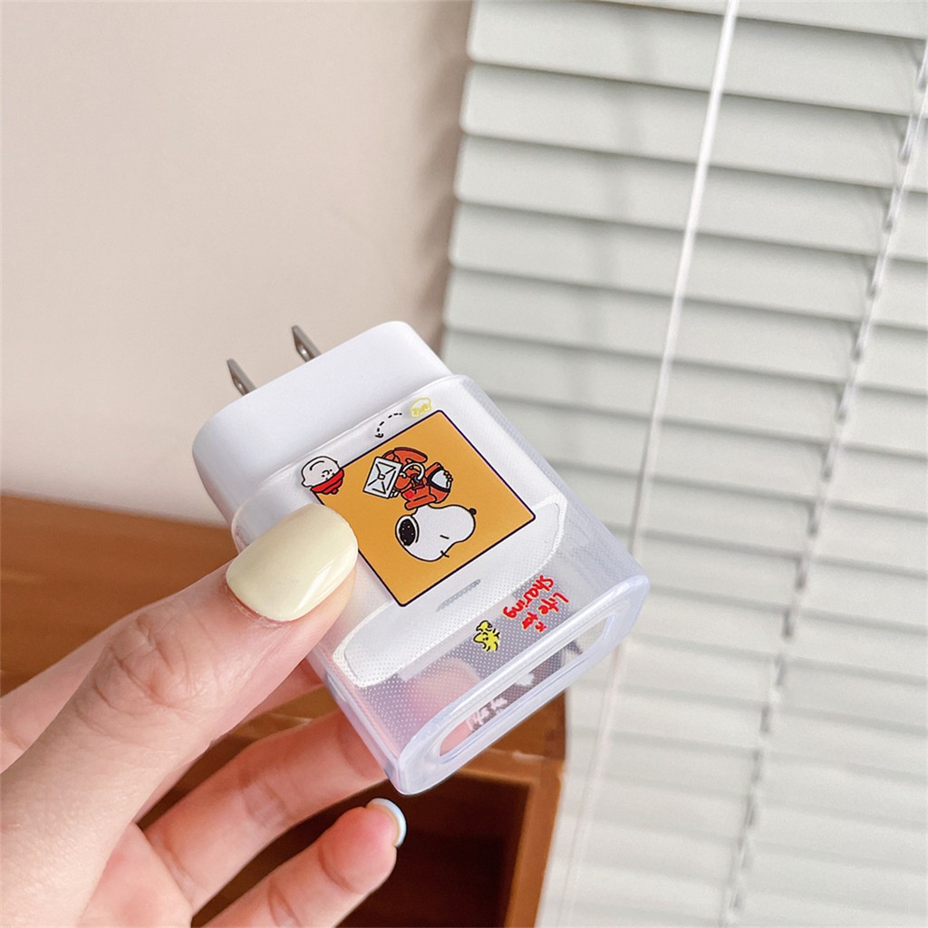 Vỏ bọc cho iPhone 20w / 18w Cáp USB Vỏ cắm Dây lò xo Dây quấn Bảo vệ Đường dây Dữ liệu Dây buộc Phim hoạt hình Gloomy Bear Cinnamoroll Snoopy Sailor Moon Melody Vỏ bọc TPU mềm Vỏ sạc
