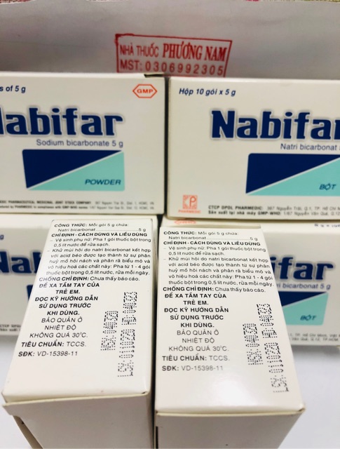 NABIFAR - Bột muối vệ sinh( hộp 10 gói)