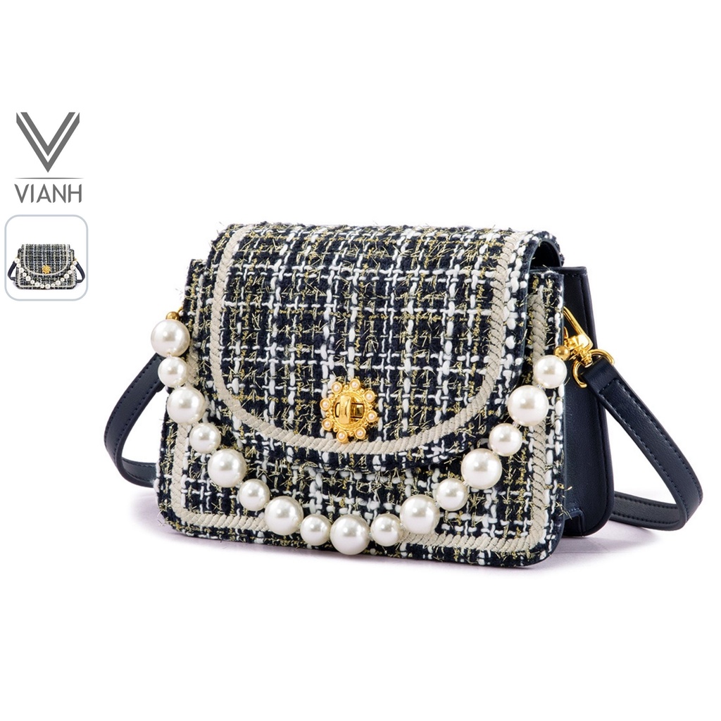 Túi xách nữ Just Star đẹp cao cấp sang trọng thời trang hàng hiệu 172818 đi làm đi chơi tiệc charm ngọc