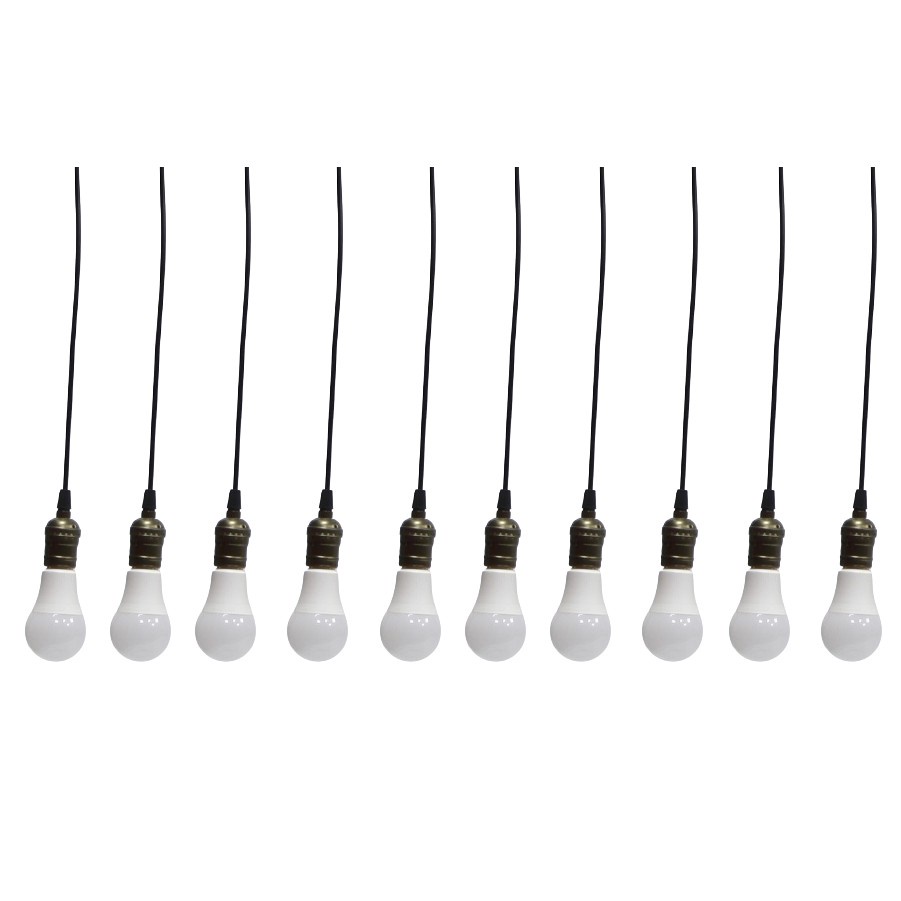 Bộ 10 đèn thả cổ điển Vintage bóng đèn led búp 9w