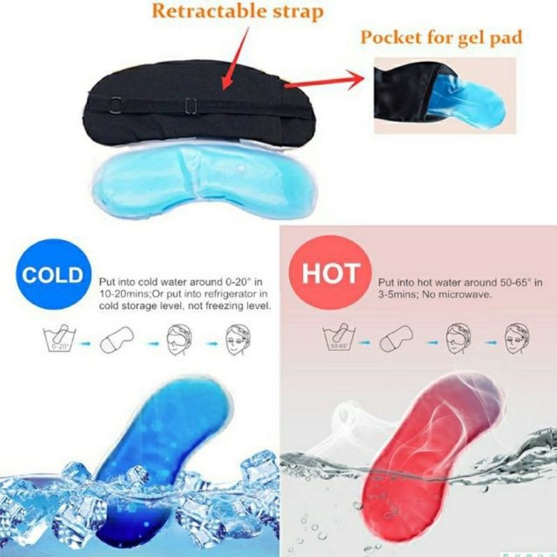 💕💕 Bịt Mắt Che Mắt Ngủ Có Túi Gel Massage , Hình Thú Cute