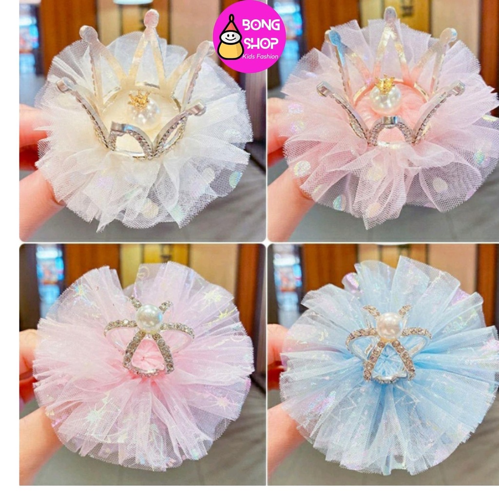 kẹp tóc hình vương miện công chúa dễ thương cho bé