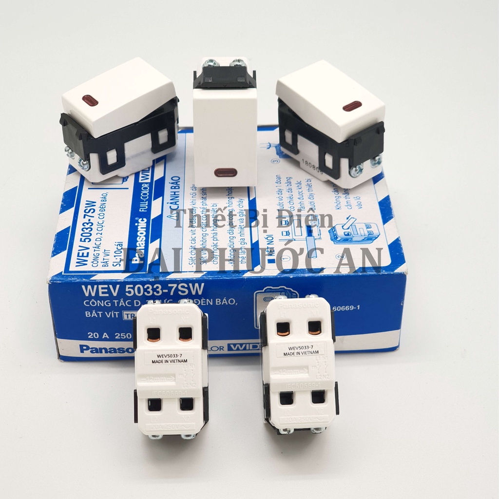 Công Tắc Điện WEV5033-7SW Panasonic Hạt Công Tắc 20A Cao Cấp Công Tắc Bình Nóng Lạnh Panasonic Với Nhựa Chống Cháy