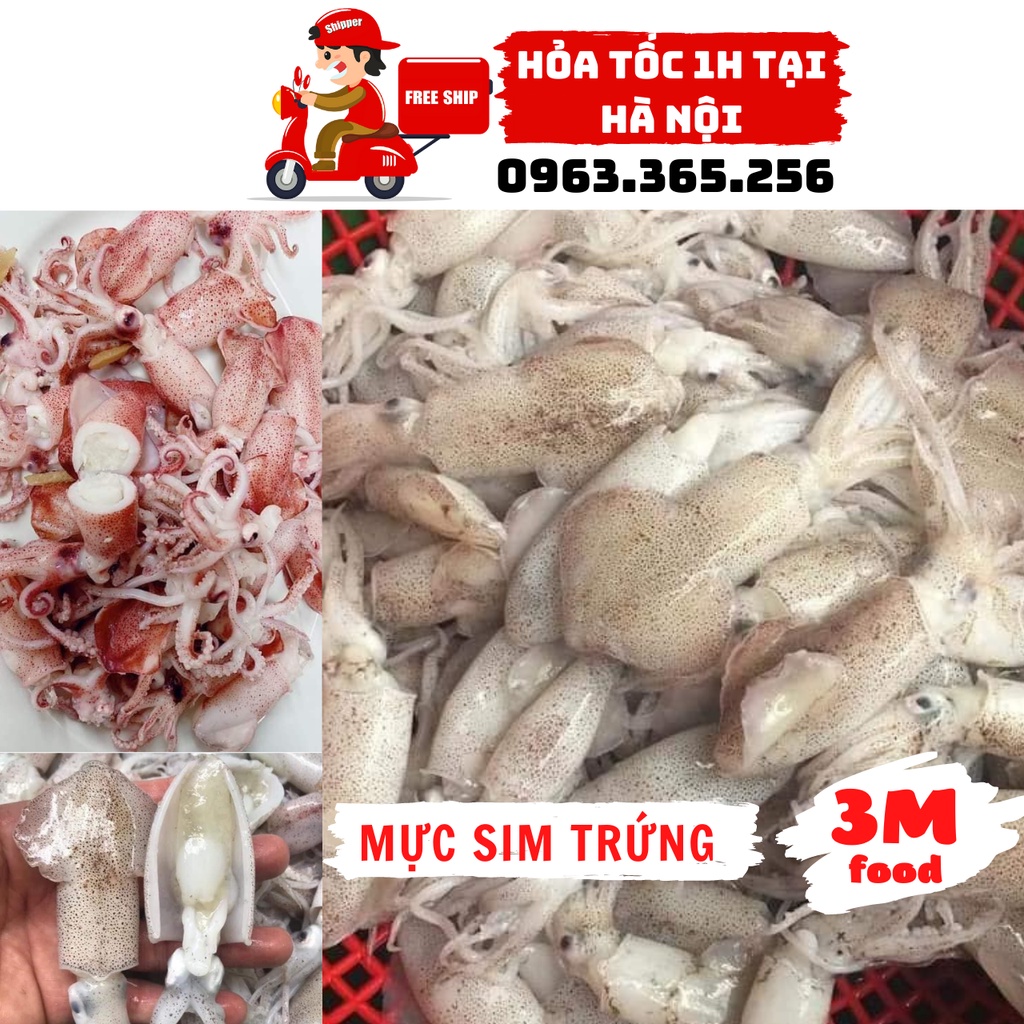 Mực sim trứng khay 500gr vừa vặn cho một miếng ăn rất ngon  3M FOOD HS
