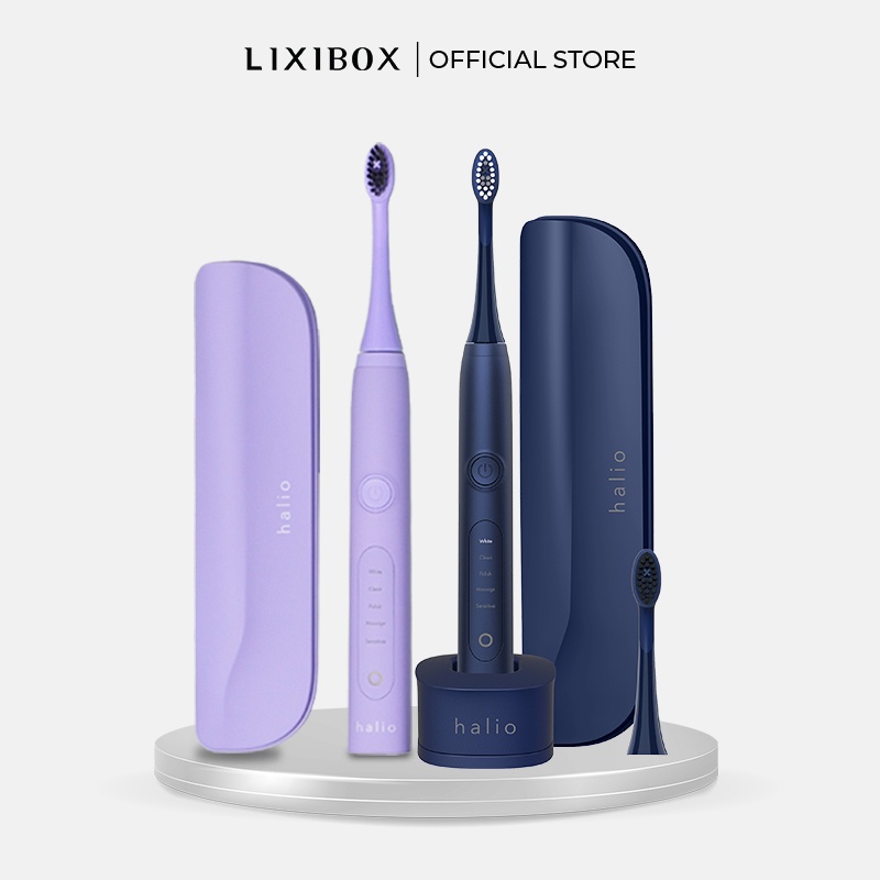 Combo Bàn Chải Điện Halio Sonic Whitening Electric (Periwinkle &amp; Midnight)
