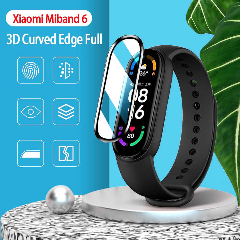 mi band 6 Kính cường lực trong suốt bảo vệ màn hình Xiaomi Mi Band 6 6 NFC 5