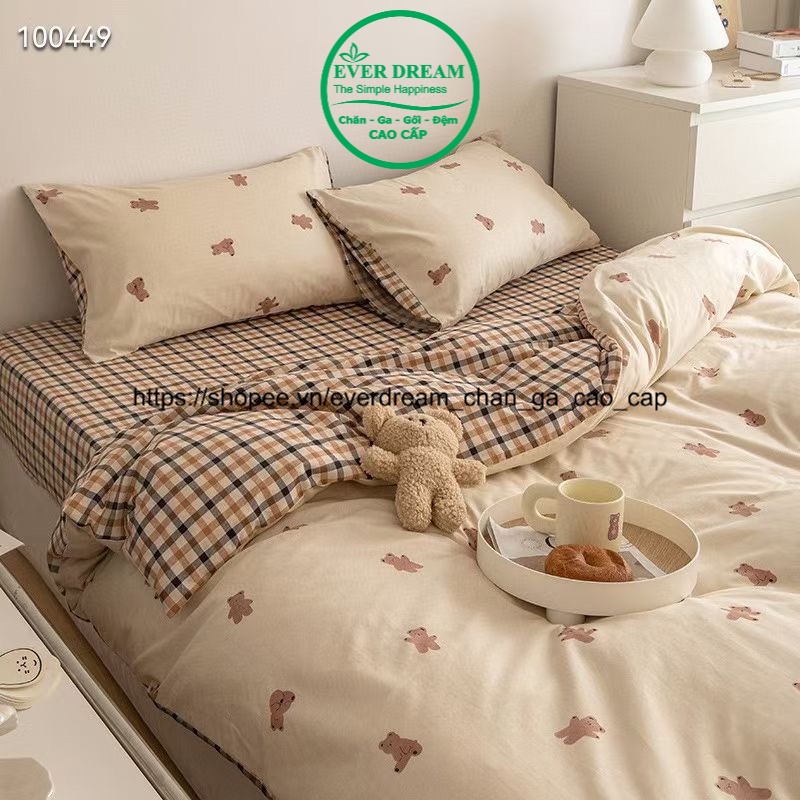 Sét Ga Gối kèm Vỏ Chăn Everdream 183 Hàng nhập khẩu, 100% cotton living cao cấp, đủ mọi kích thước