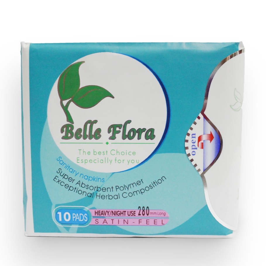 Bộ Băng Vệ Sinh Ban Đêm Cotton Belle Flora - 10 gói