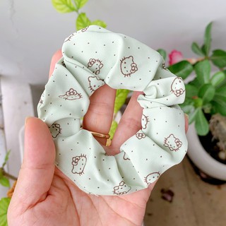 Cột tóc scrunchies mèo kitty dễ thương 10cm