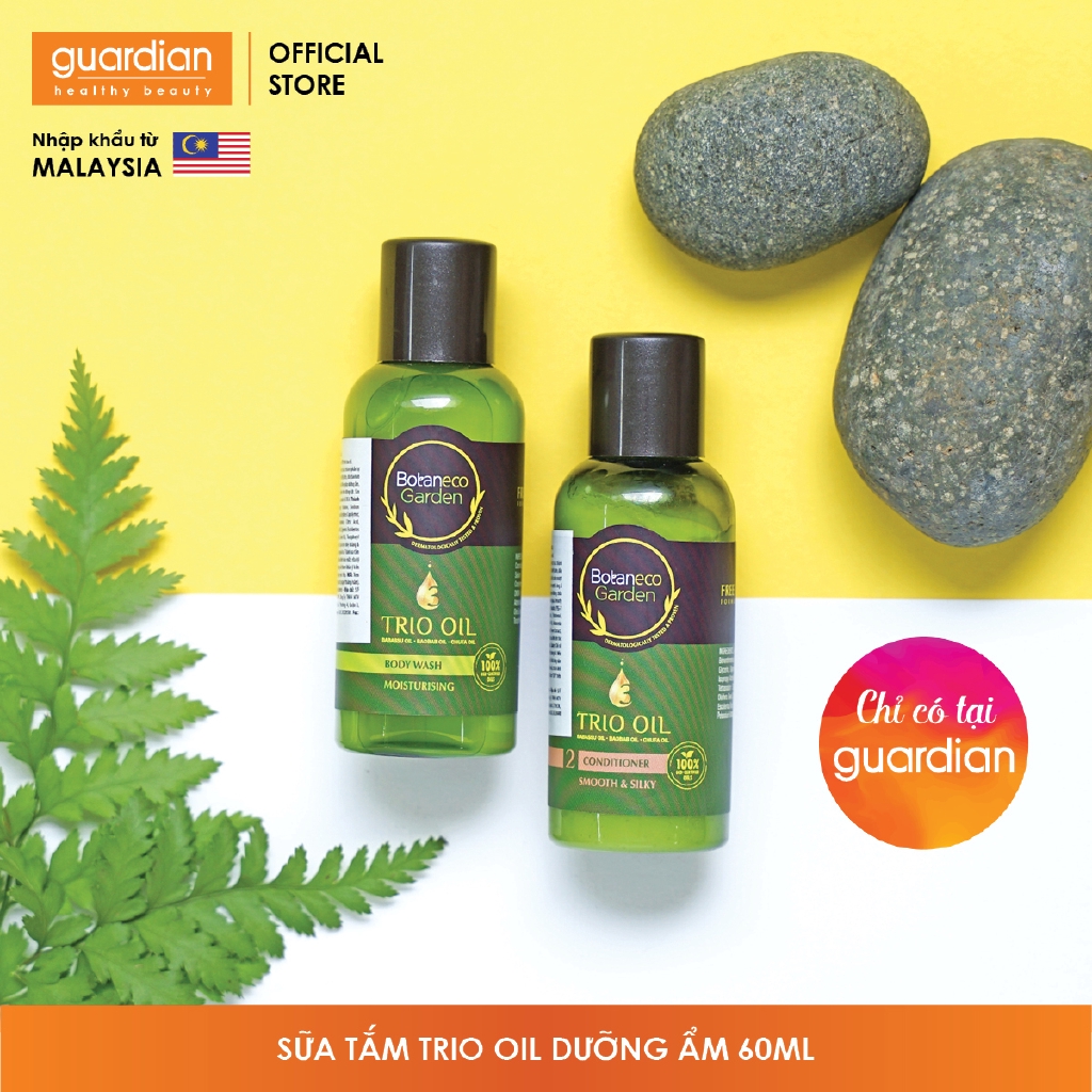 Sữa tắm Botaneco Garden Trio Oil dưỡng ẩm 60ml | BigBuy360 - bigbuy360.vn