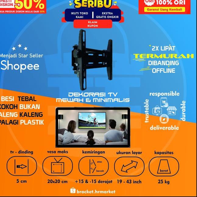 Giá Đỡ Tv Led Treo Tường 24 32 40 42 Lcd 19-43 Inch