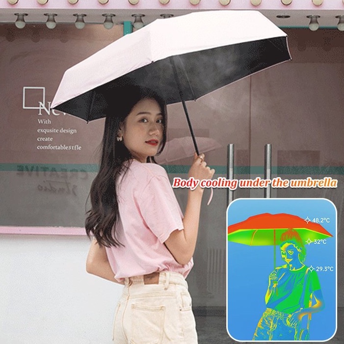 Dù mini Chống Tia Cực Tím Chống Nắng Chống Tia Cực Tím Mang Đi Tiện Dụng