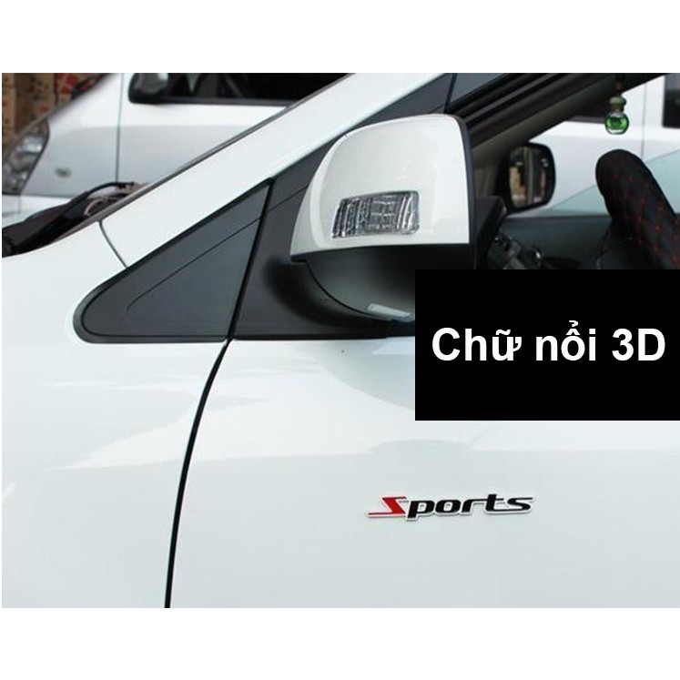 Chữ Nổi Sport Kim Loại Ver.1 - Chữ Nổi Sport Kim Loại Dán Trang Trí Ô Tô