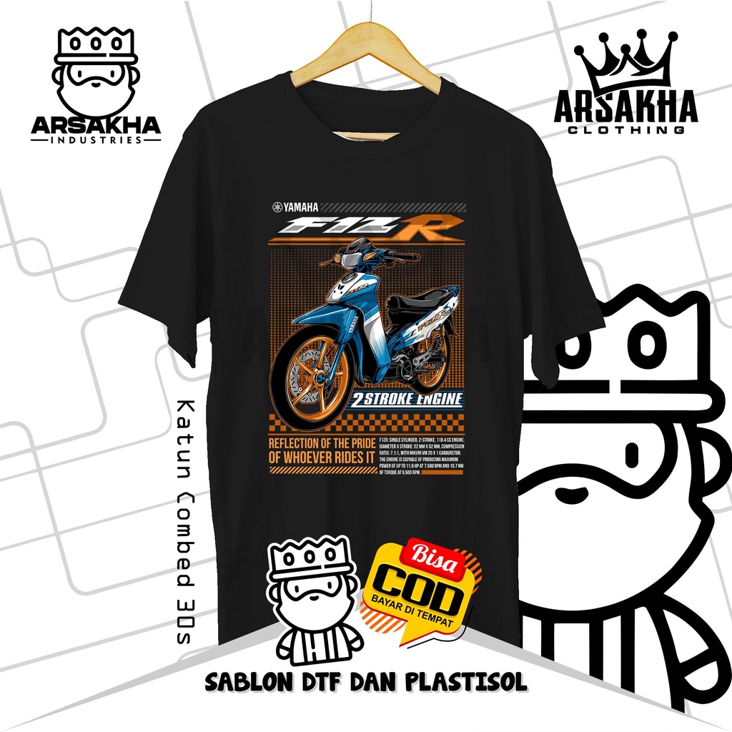 Áo Thun In Chữ Yamaha F1ZR Blue 2 Stroke Engine Distro