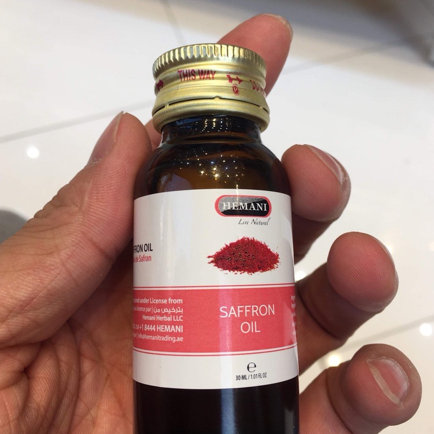 Saffron Oil - Tinh dầu Nhụy Hoa Nghệ Tây Chính Hãng Thương Hiệu Hemani Saffron Oil lọ 30ml
