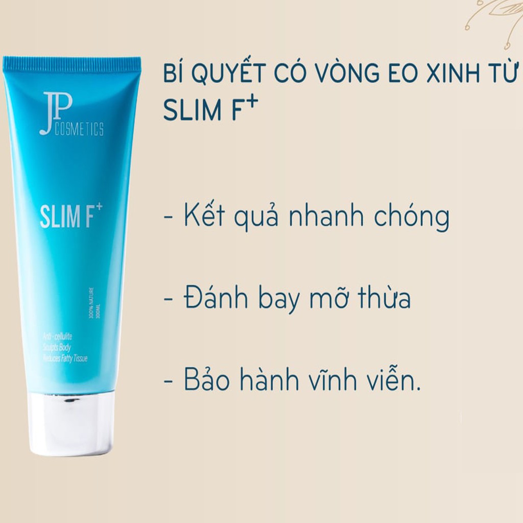 Kem Tan Mỡ Thảo Dược SLIM F+ - Thổi Bay Mỡ Bụng, Bắp Tay, Bắp Chân, Nọng Cằm, liệu pháp an toàn cho mọi người - 100 ml