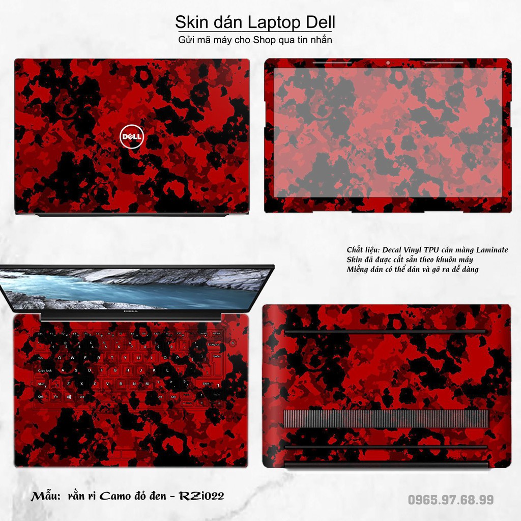 Skin dán Laptop Dell in hình rằn ri _nhiều mẫu 2 (inbox mã máy cho Shop)