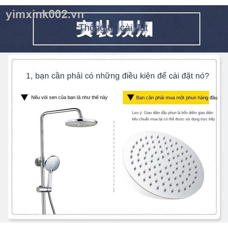 ✿❍๑Siêu Mỏng304Thép Không Gỉ Vòi Hoa Sen Đầu Phun，đầu vòi tăng áp，  phòng tắm， nhà bộ sen， đầu vòi， inox