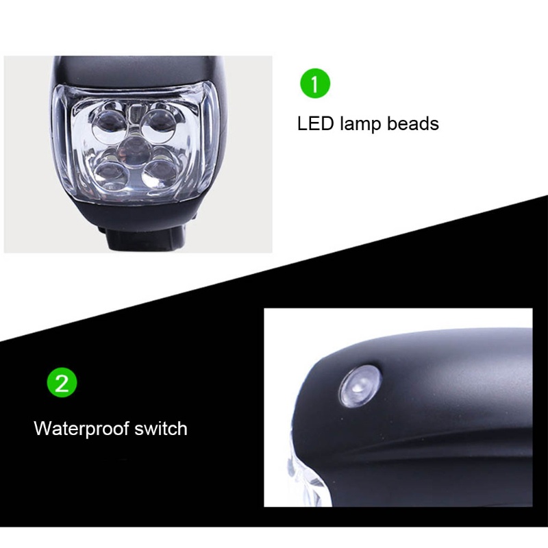 Đèn Pha 5 LED Chống Thấm Nước Phù Hợp Cho Mọi Loại Xe Đạp