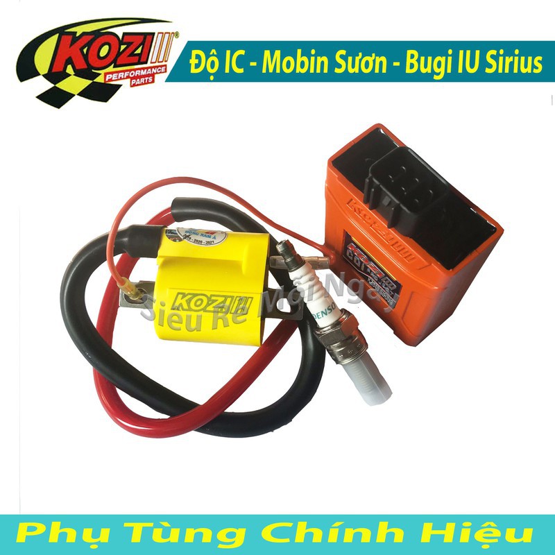 [ECU] Combo Kozi Full Lửa IC Mobin Bugi Iridium IUF22 Denso Độ Sirius 110, Jupiter V