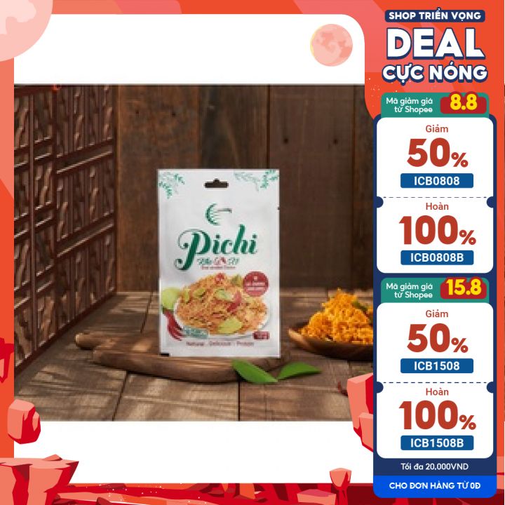 Khô gà xé cay vị lá chanh Pichi (Gói 50g)