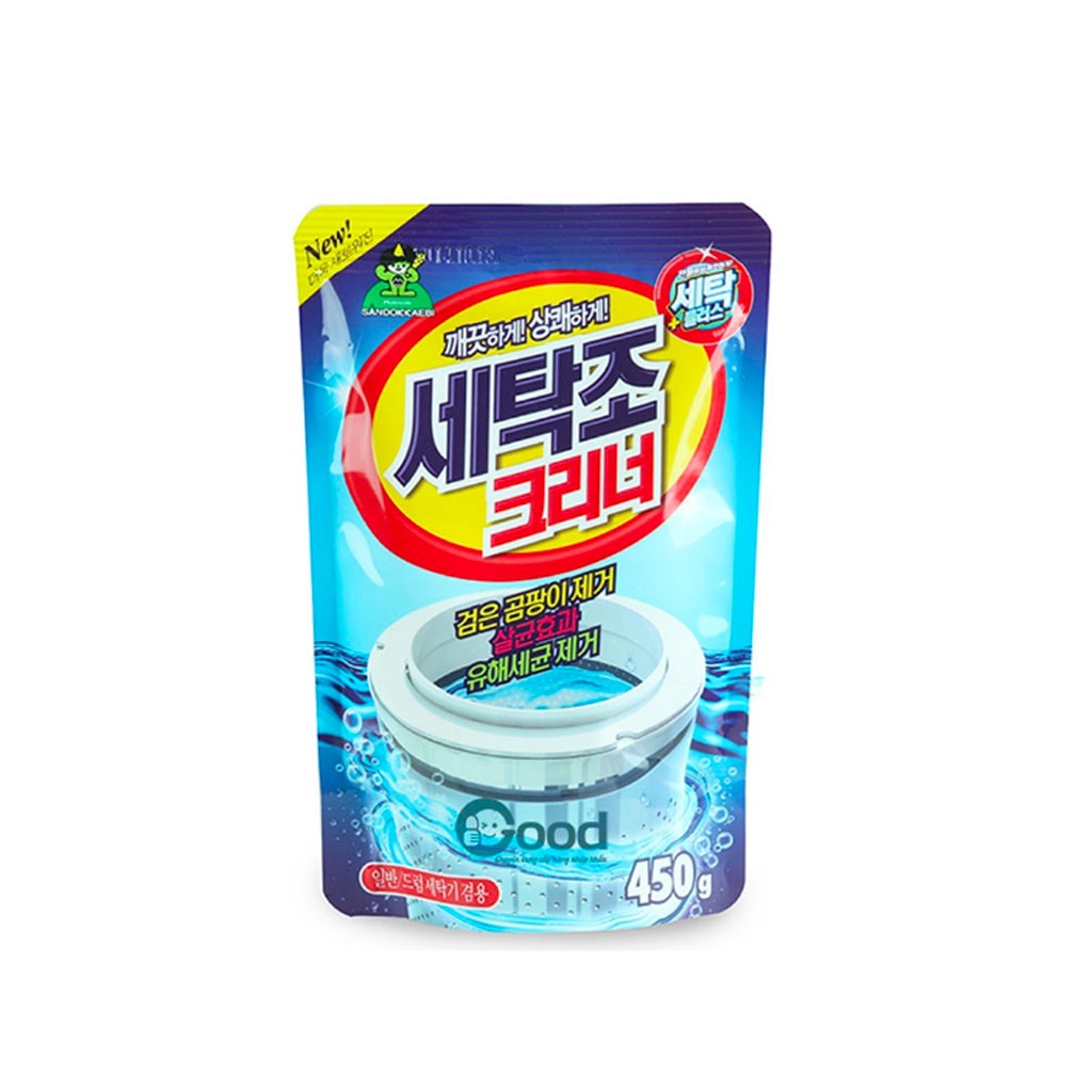 Bột tẩy lồng máy giặt Sandokkaebi Korea 450G, Bảo vệ máy giặt và quần áo của bạn