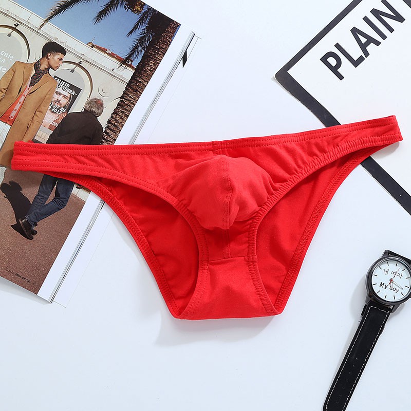 Quần Đùi Cotton Nam Quần Lót Eo Thấp Bikini Quần Đùi Thoải Mái Quần Lót Bên Trong