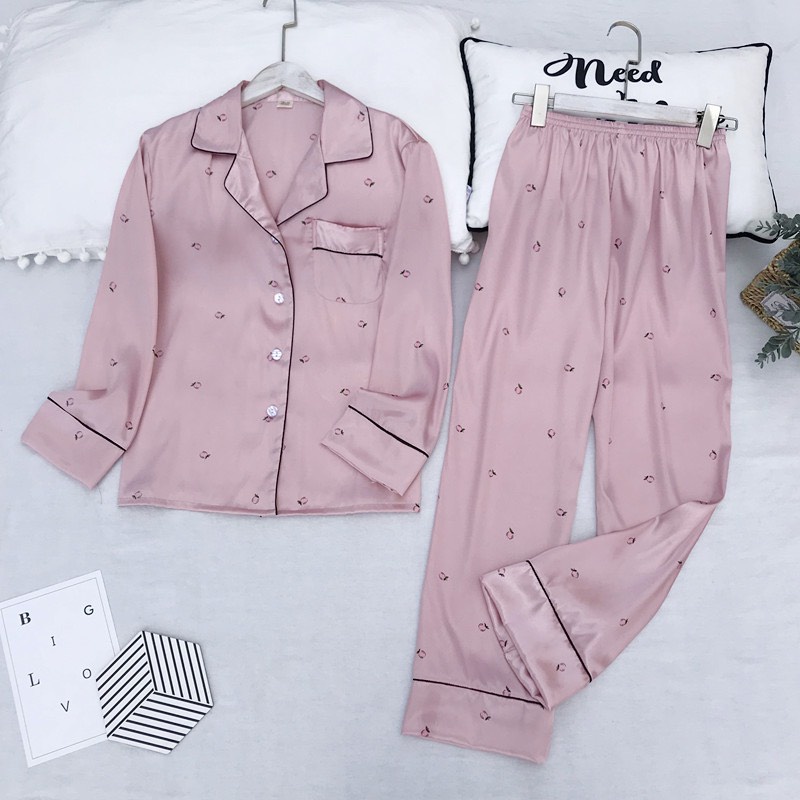 Pajamas Đồ Ngủ Mặc Nhà Lụa Mềm Mịn FreeSize AMANTA AMTPY038