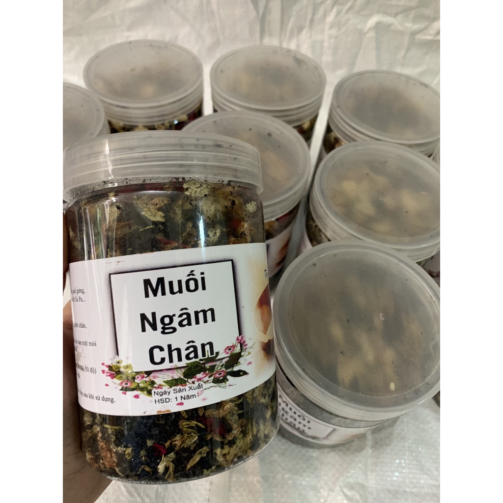 Muối ngâm chân (hộp 500g), muối ngâm chân khử mùi  giúp thải độc tố giảm đau xương khớp