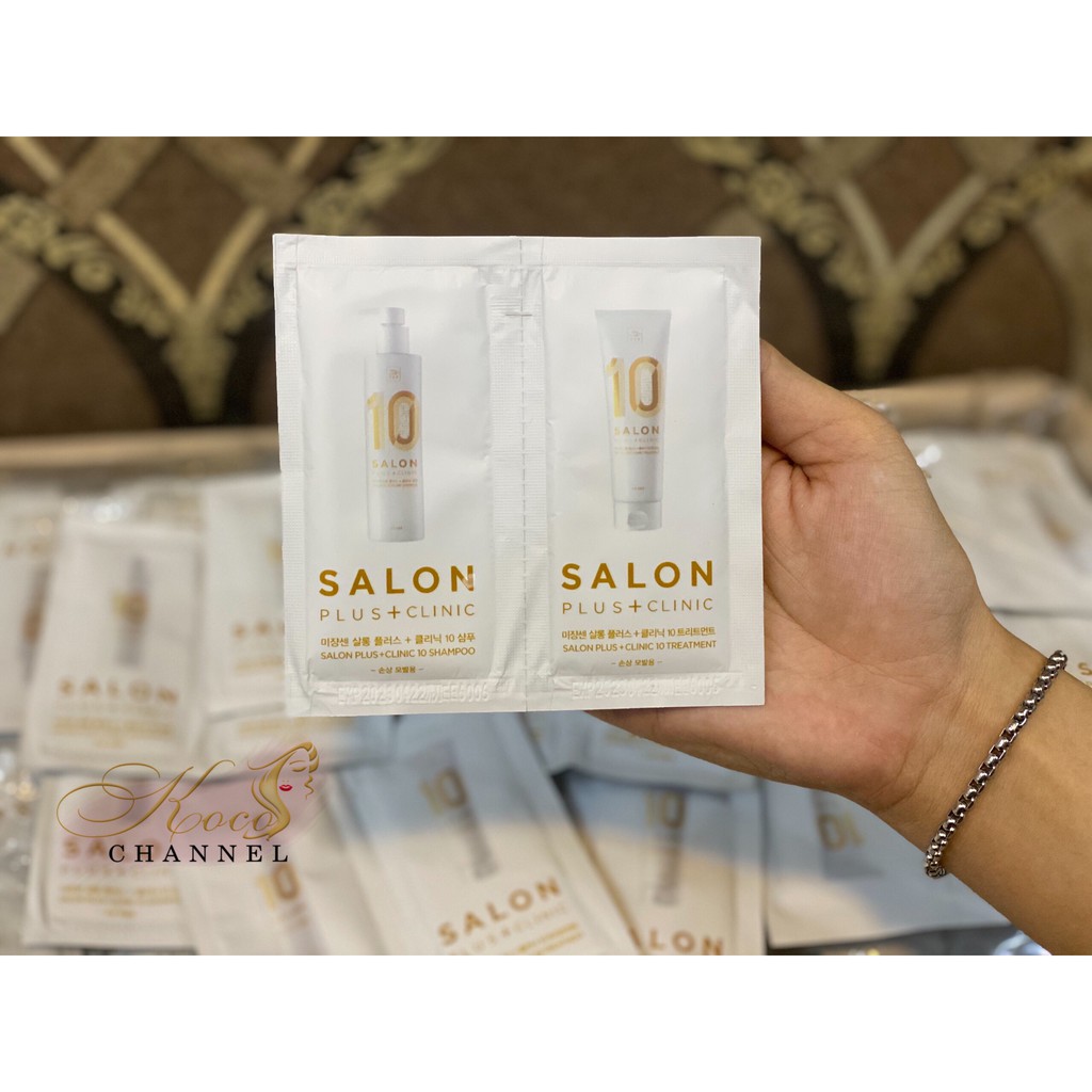 SET Dầu Gội &amp; Xả Cho Tóc Hư Tổn Salon Plus Clinic 10 Mise En Scene