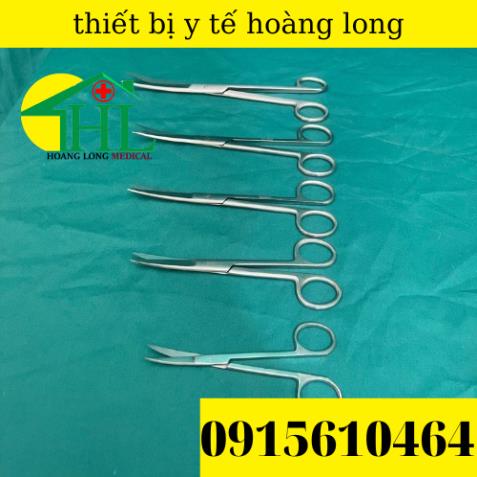 Kéo Cong Nhọn 2 Đầu - Kéo Y Tế Các Size GOLDSUN Pakistan
