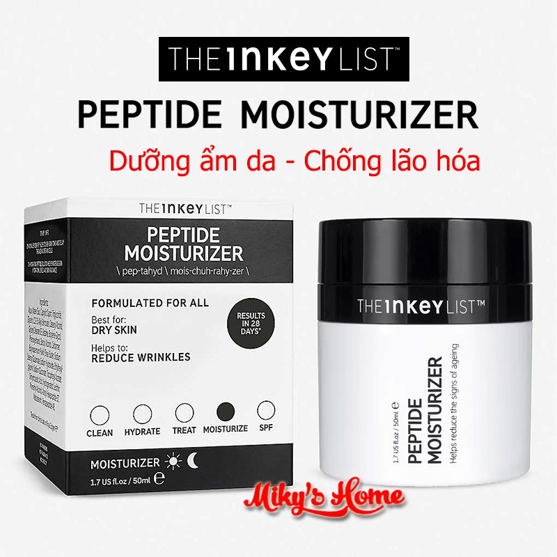 Kem dưỡng ẩm da, chống lão hóa Peptide Moisturizer Cream 50ml - The Inkey List (UK - Anh Quốc)