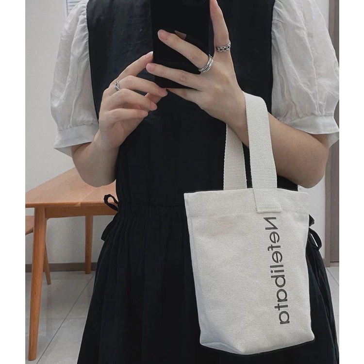 Túi Xách Canvas Mini Phong Cách Hàn Quốc Cho Nữ