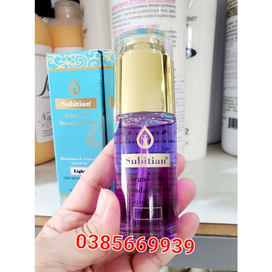 TINH DẦU SUBITIAN  LIGHT  CHO TÓC NHUỘM SÁNG HIGHLIGHT, BẠCH KIM.50ML