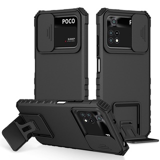 Ốp Điện Thoại Chống Sốc Có Giá Đỡ Cho Xiaomi Poco M4 Pro M3 X4 Pro X3 NFC