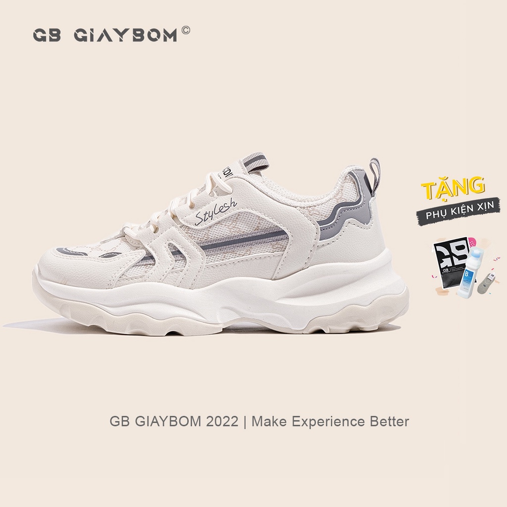 Giày Thể Thao Nữ Đế Cao 4 cm Phong Cách Cá Tính giayBOM B1562