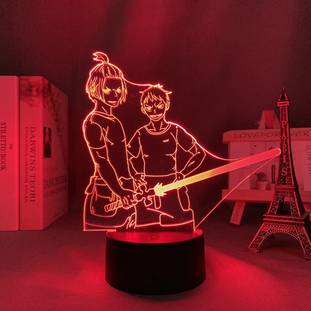 Đèn LED 3d Hình Nhân Vật Anime Fire Force + Điều Khiển Từ Xa