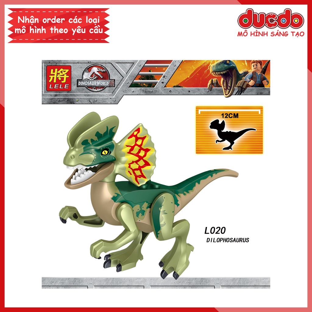 Minifigues các khủng long siêu đẹp trong Jurassic World - Đồ chơi Lắp ghép Xếp hình Mini LeLe Mô hình L018 - 029