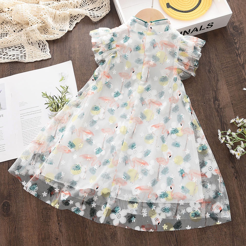 BEAR LEADER Đầm Công Chúa Không Tay Màu Xanh Lá Thời Trang Mùa Hè Cho Bé Gái 2-7 Tuổi