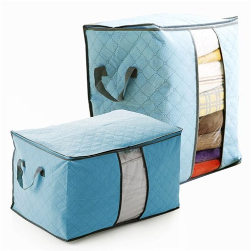 Túi vải cỡ to kích thước 60x40*36 cm không dệt đựng chăn màn quần áo tiện dụng,đồ dùng gia đình tiện ích nhỏ gọn dễ cất